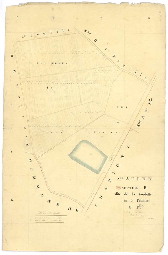 Section B dite de Bordette, en 3 feuilles, 3eme feuille