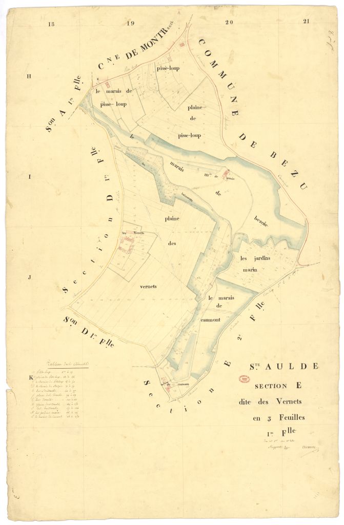 Section E dite de Vernets, en 3 feuilles, 1ere feuille
