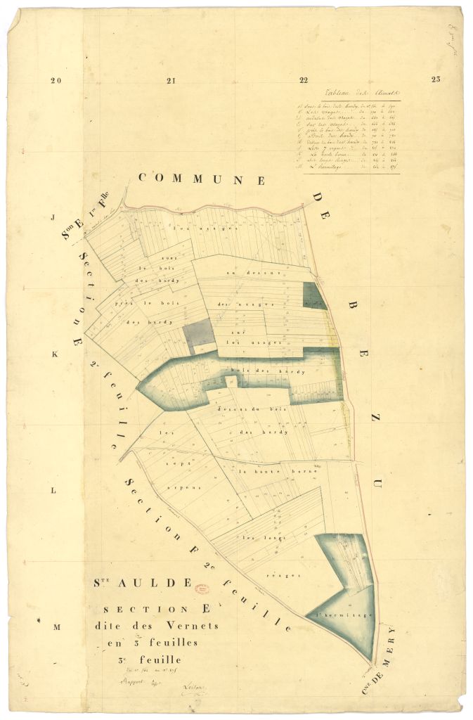 Section E dite de Vernets, en 3 feuilles, 3eme feuille