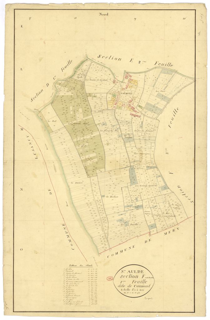 Section F dite de Caumont, en 2 feuilles, 1ere feuille