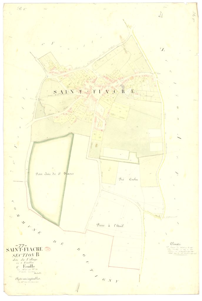 Section B dite du Village, en 3 feuilles, 2eme feuille