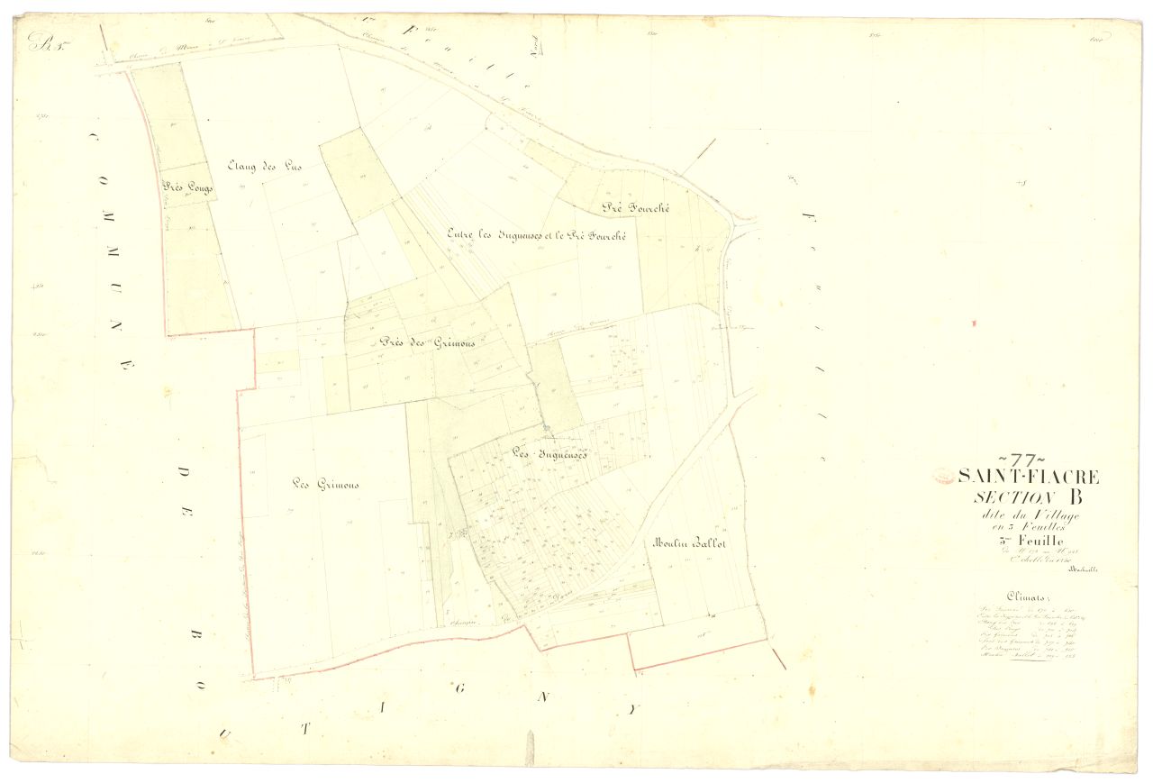 Section B dite du Village, en 3 feuilles, 3eme feuille