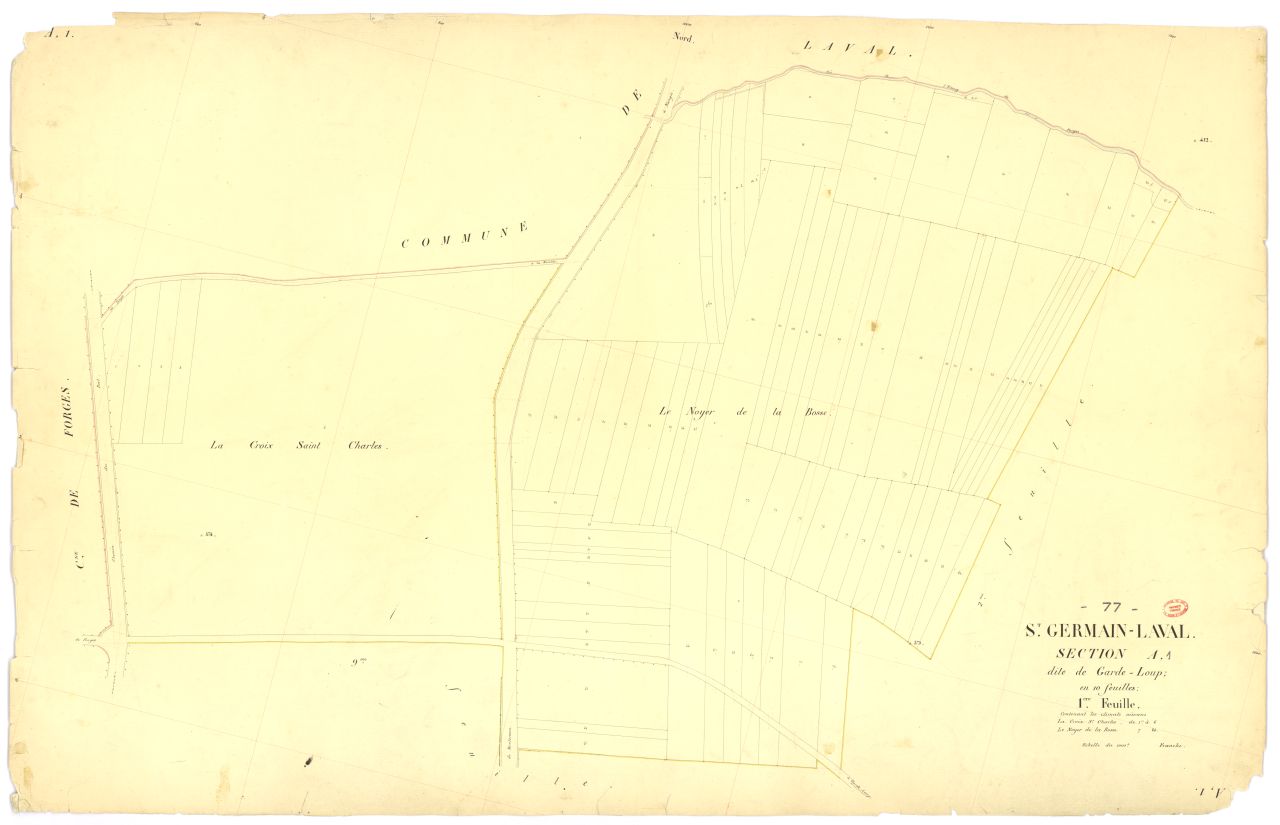 Section A dite du Garde-Loups, en 10 feuilles, 1ere feuille