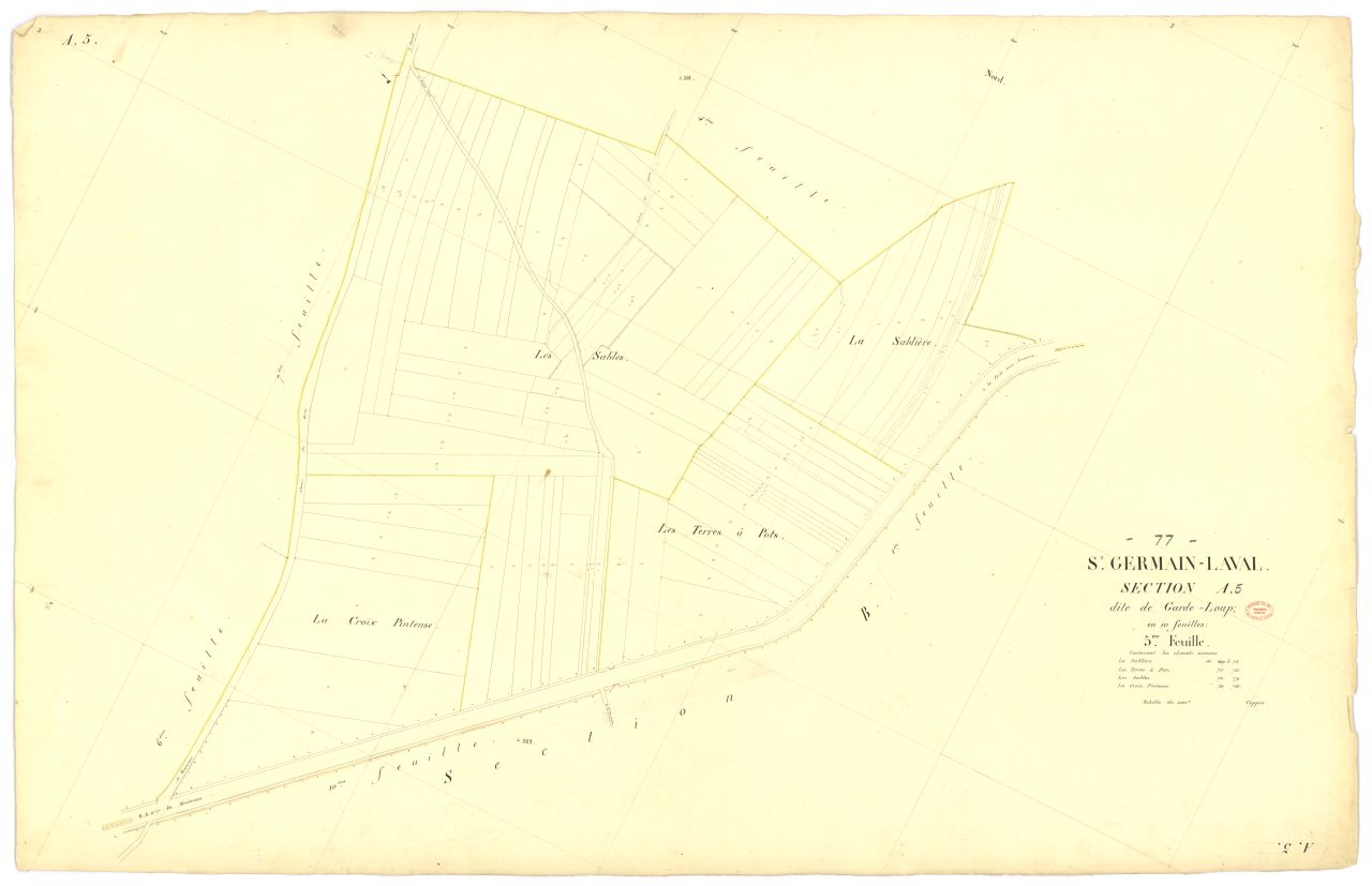 Section A dite du Garde-Loups, en 10 feuilles, 5eme feuille