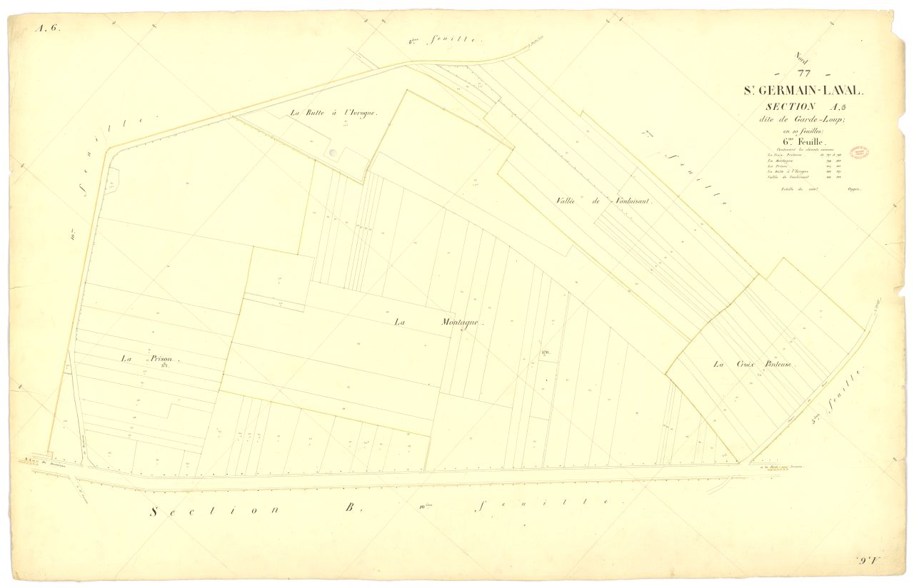 Section A dite du Garde-Loups, en 10 feuilles, 6eme feuille