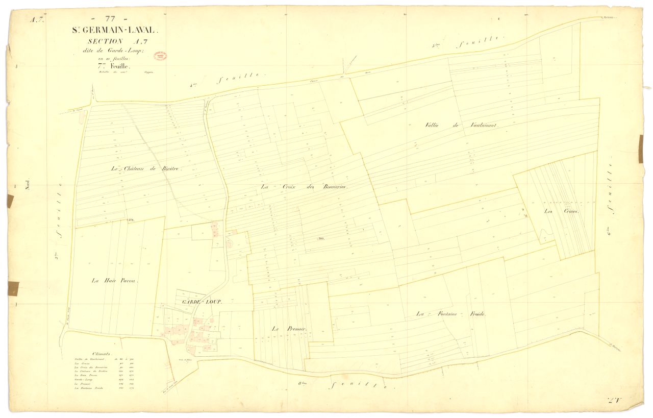 Section A dite du Garde-Loups, en 10 feuilles, 7eme feuille
