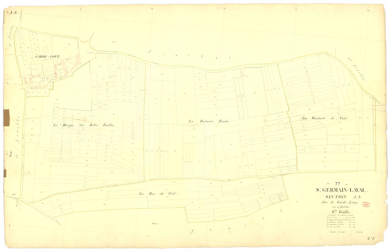 Section A dite du Garde-Loups, en 10 feuilles, 8eme feuille