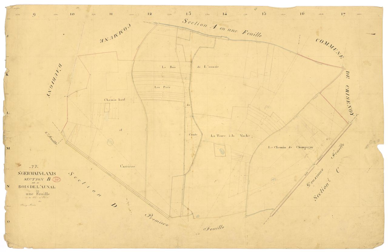 Section B dite du Bois-de-l'Aunaie, feuille unique