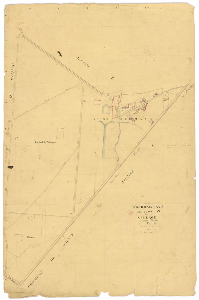 Section D dite du Village, en 2 feuilles, 1ere feuille