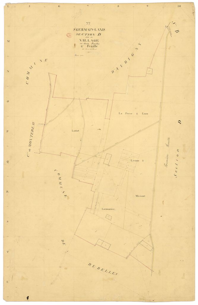 Section D dite du Village, en 2 feuilles, 2eme feuille