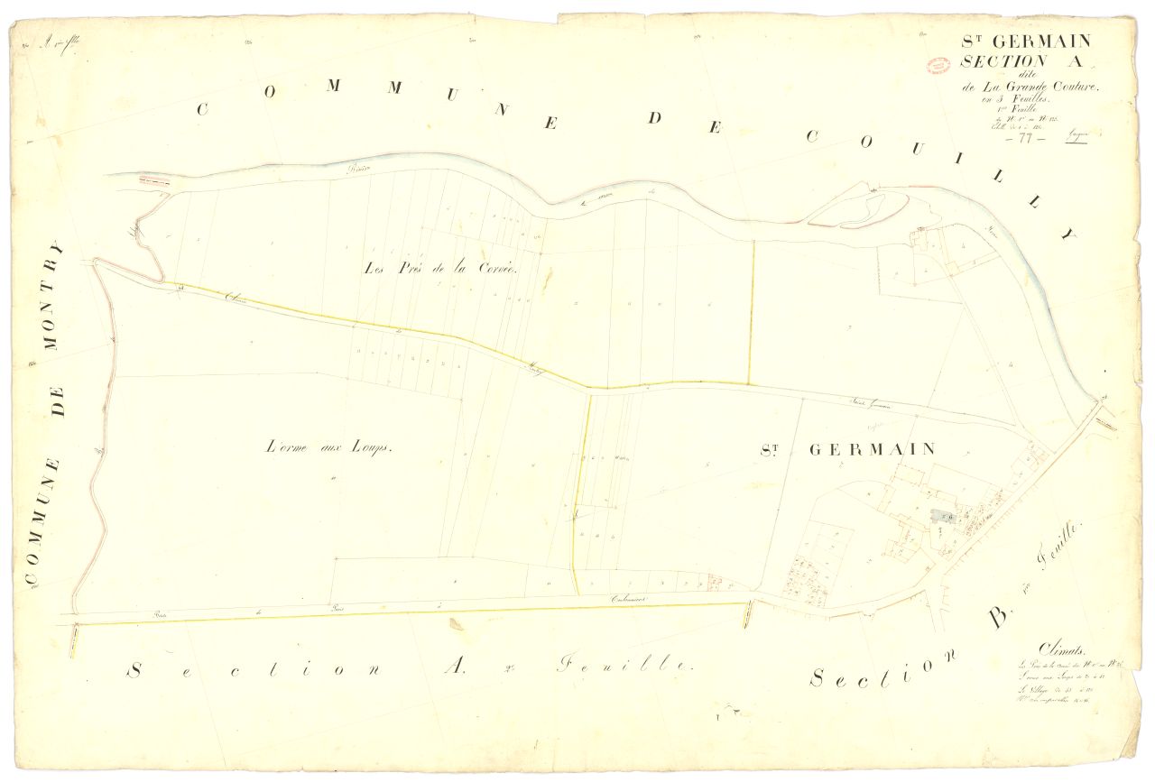 Section A dite de la Grande-Couture, en 3 feuilles, 1ere feuille