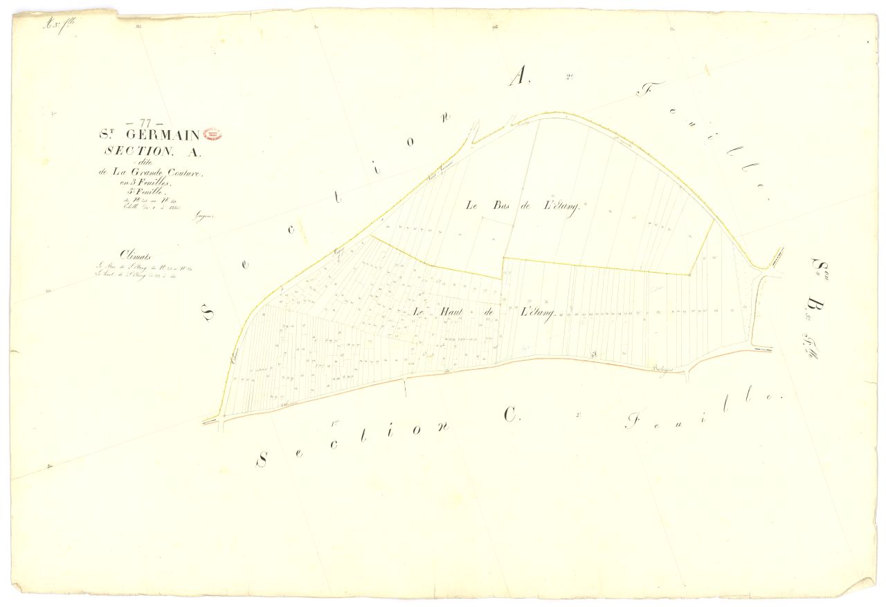 Section A dite de la Grande-Couture, en 3 feuilles, 3eme feuille