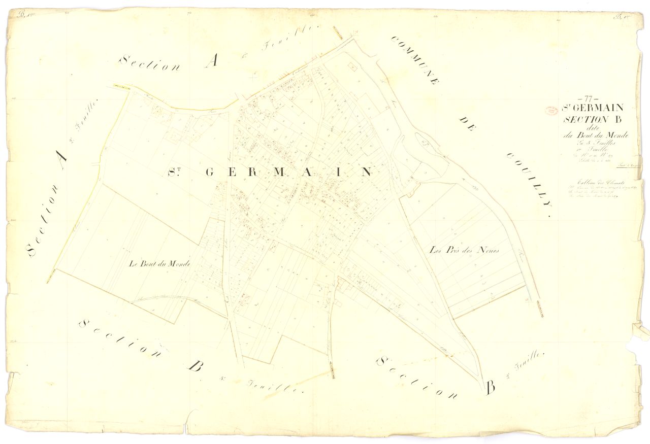 Section B dite du Bout-du-Monde, en 3 feuilles, 1ere feuille