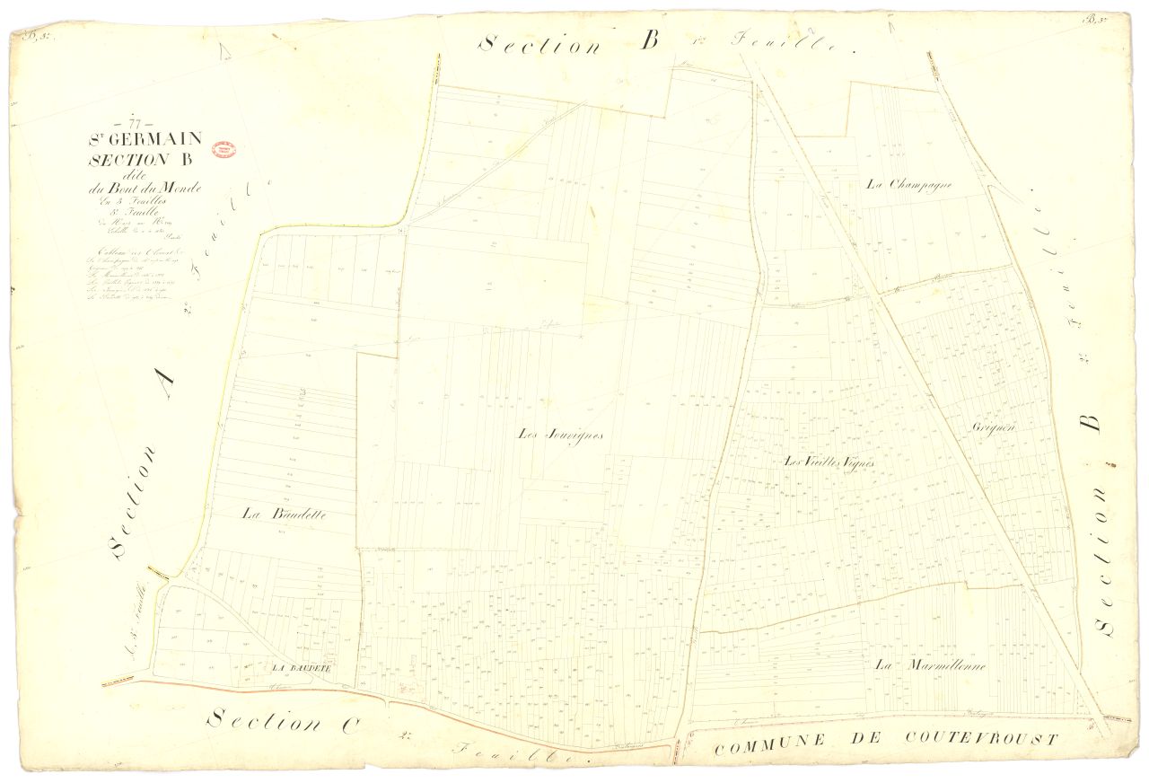 Section B dite du Bout-du-Monde, en 3 feuilles, 3eme feuille