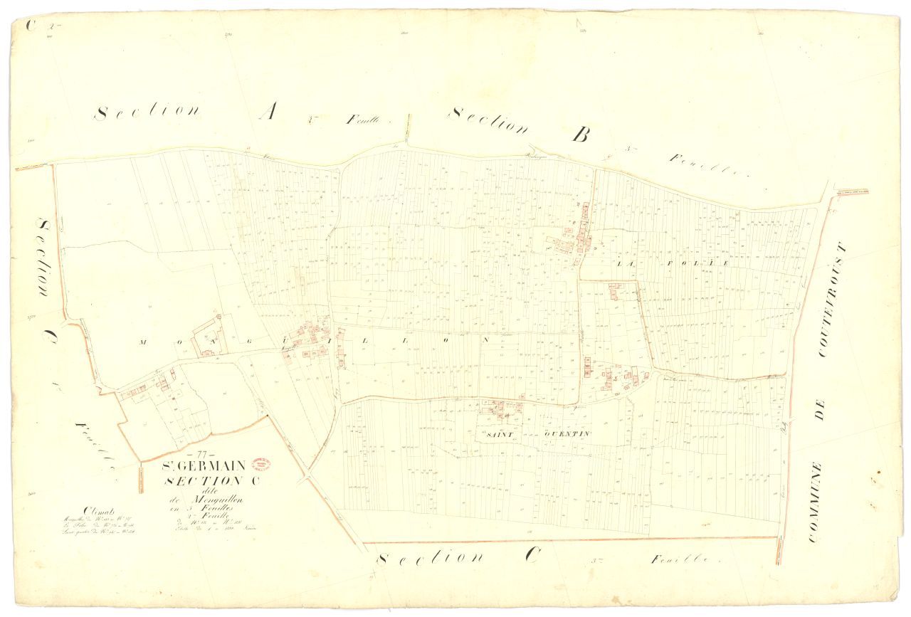 Section C dite de Monguillon, en 3 feuilles, 2eme feuille