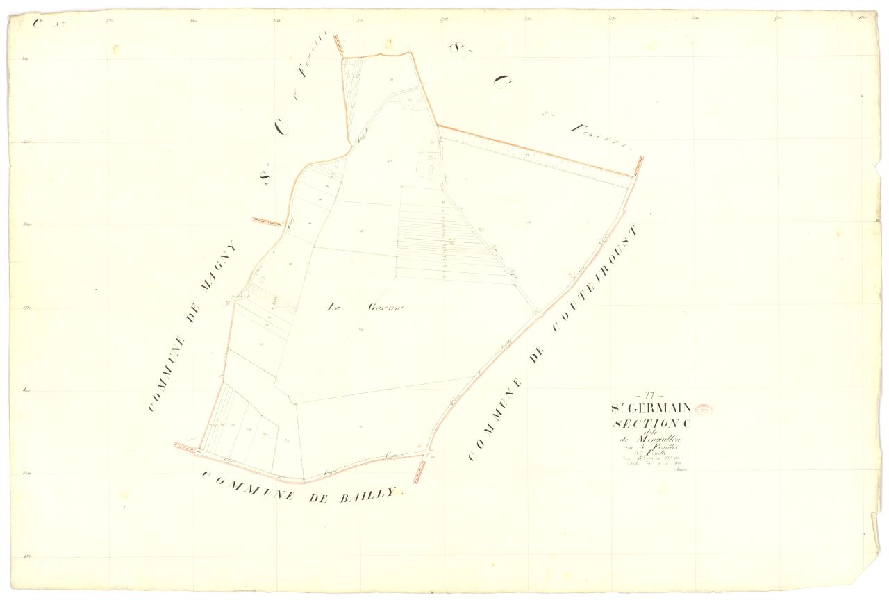 Section C dite de Monguillon, en 3 feuilles, 3eme feuille