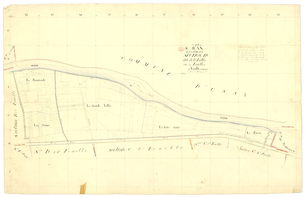 Section B dite de la Vallee, en 2 feuilles, 2eme feuille