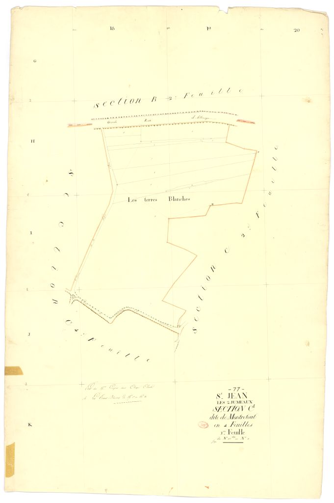 Section C dite de Montretout, en 4 feuilles, 1ere feuille