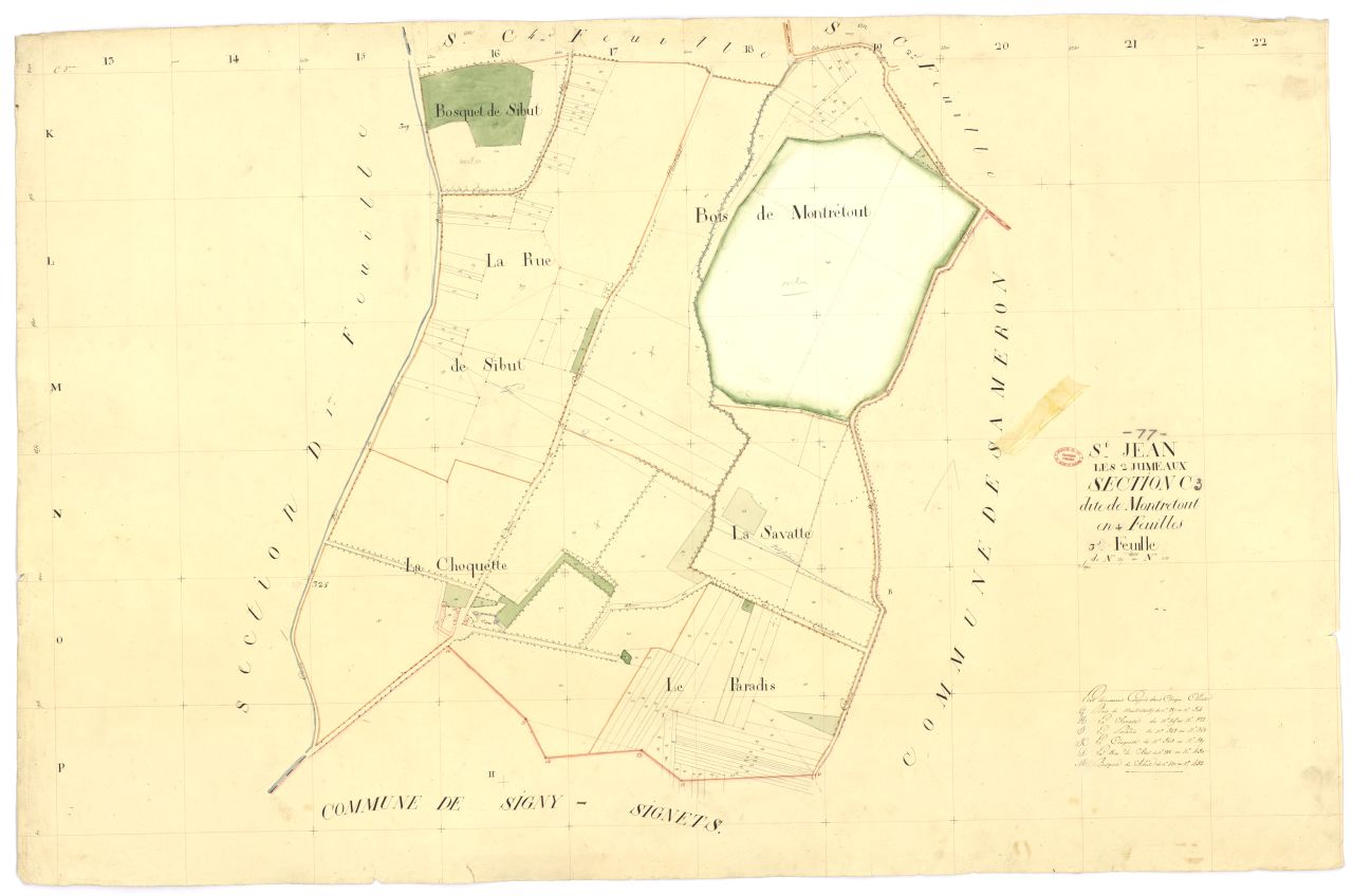 Section C dite de Montretout, en 4 feuilles, 3eme feuille