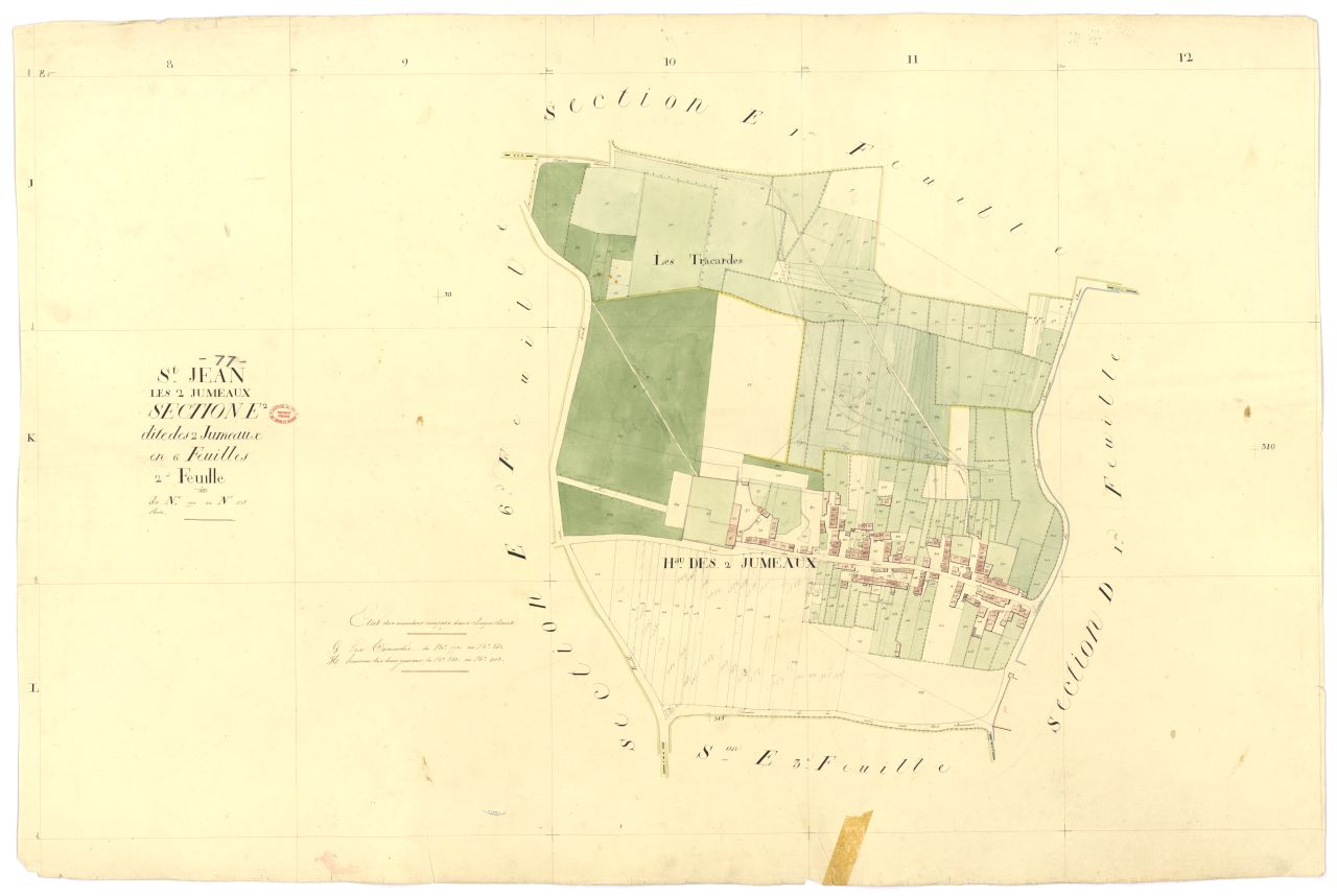 Section E dite des Deux-Jumeaux, en 6 feuilles, 2eme feuille