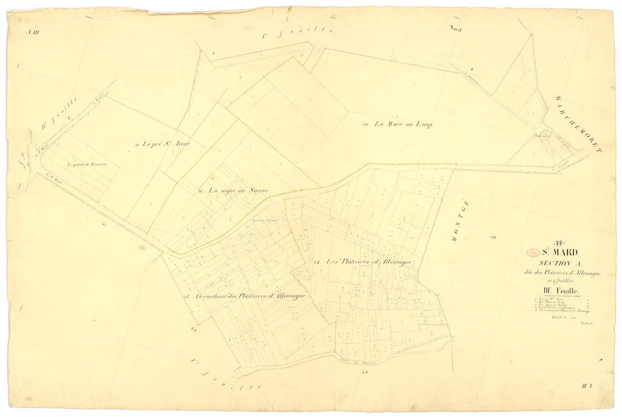 Section A dite des Platrieres-d'Allemagne, en 5 feuilles, 3eme feuille