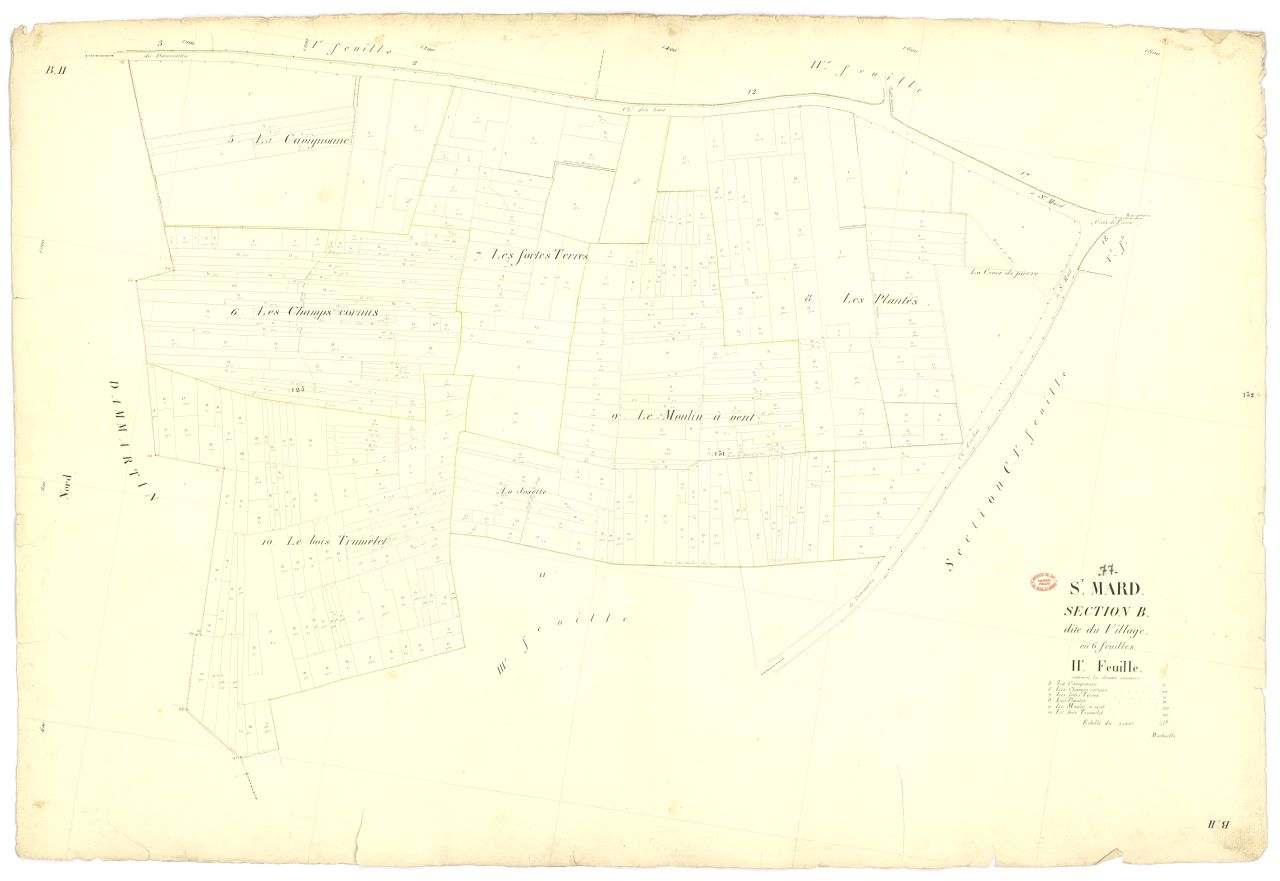 Section B dite du Village, en 6 feuilles, 2eme feuille