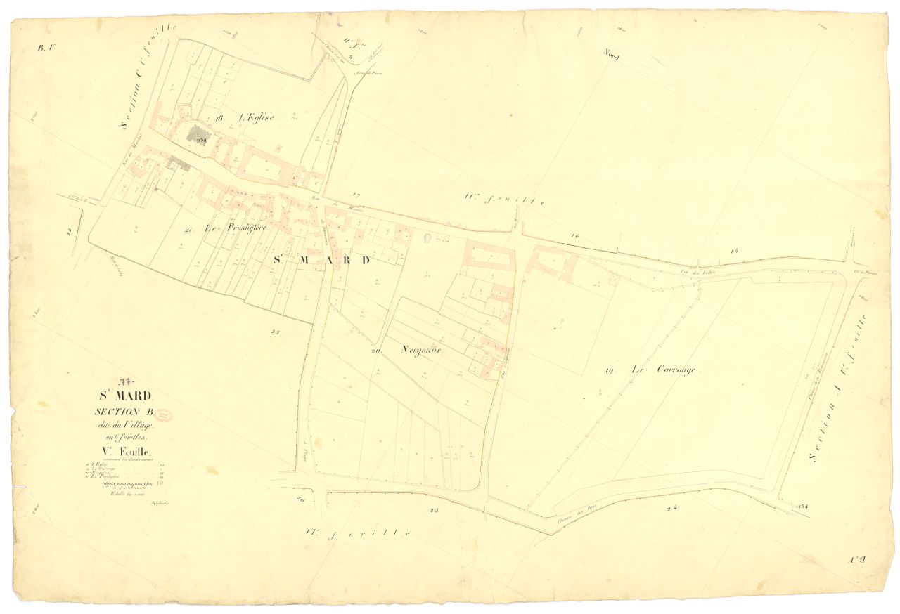 Section B dite du Village, en 6 feuilles, 5eme feuille