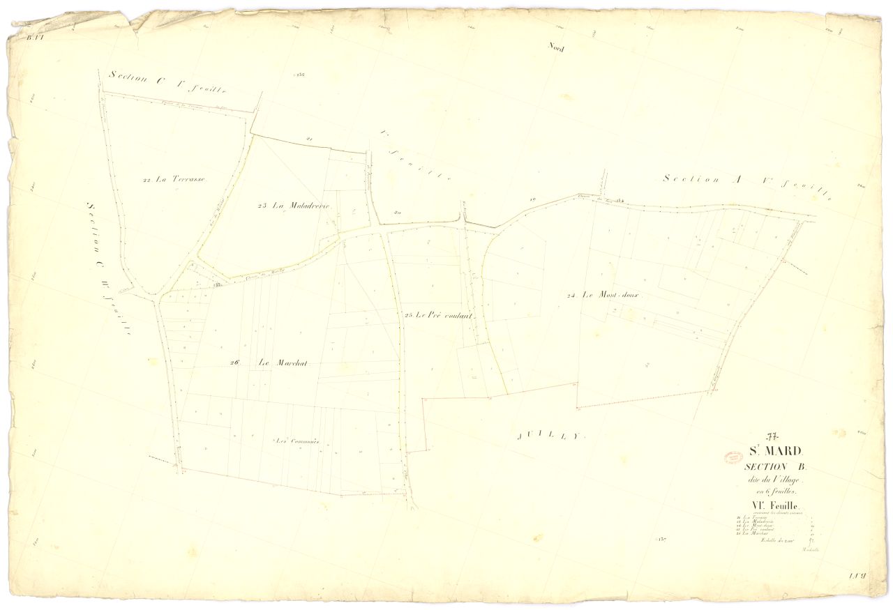 Section B dite du Village, en 6 feuilles, 6eme feuille