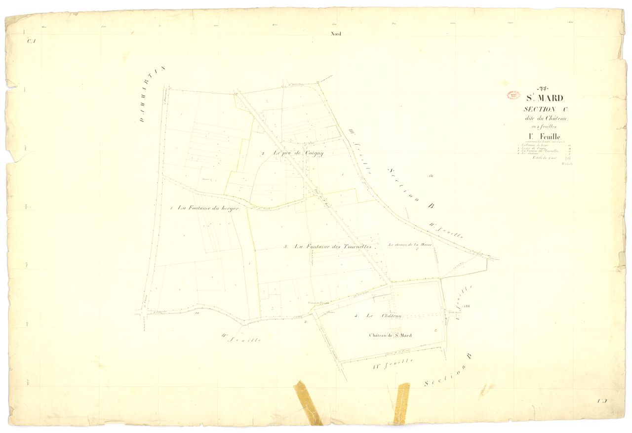 Section C dite du Chateau, en 2 feuilles, 1ere feuille