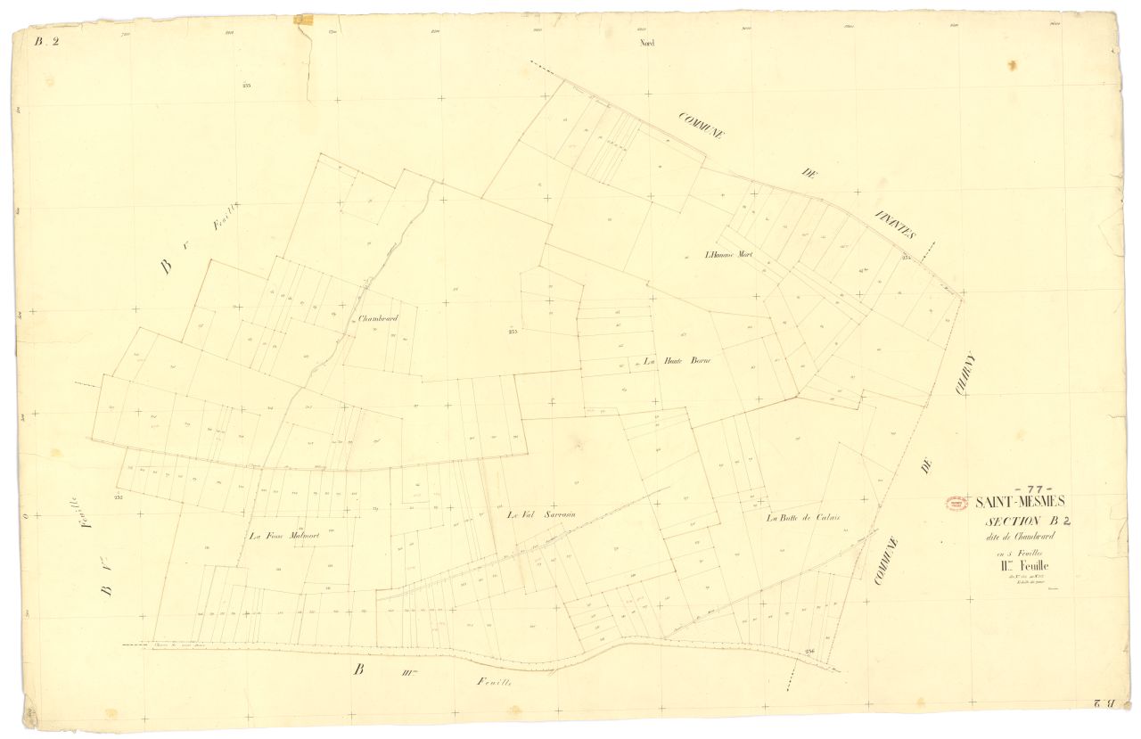 Section B dite de Chambrard, en 5 feuilles, 2eme feuille