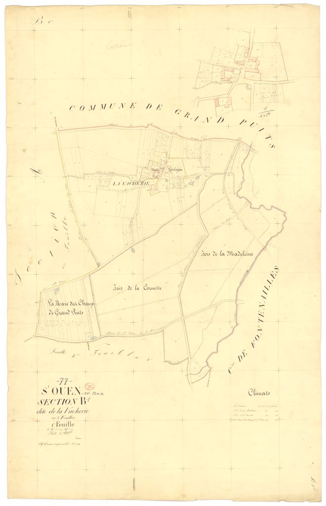 Section B dite de la Vacherie, en 3 feuilles, 1ere feuille