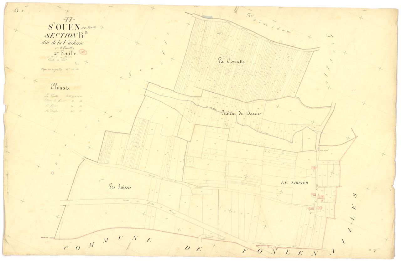 Section B dite de la Vacherie, en 3 feuilles, 2eme feuille