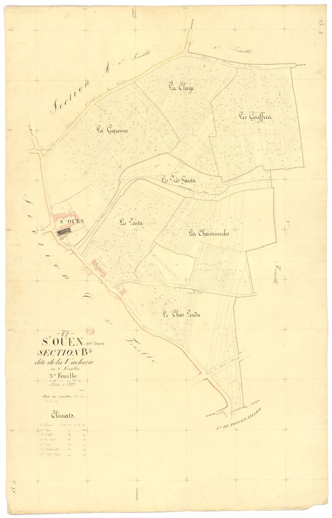 Section B dite de la Vacherie, en 3 feuilles, 3eme feuille