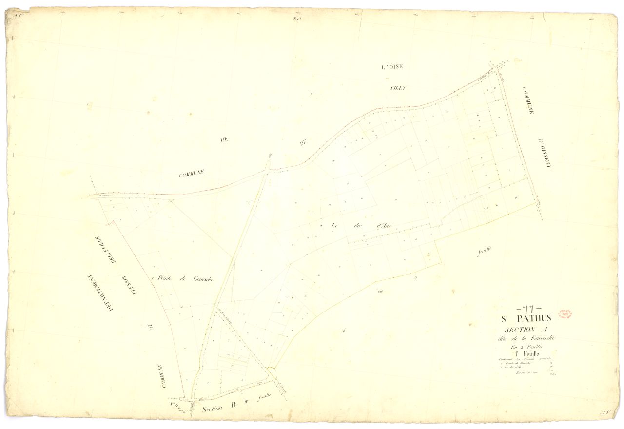 Section A dite de Fauverche, en 2 feuilles, 1ere feuille