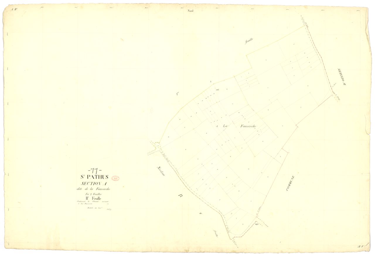 Section A dite de Fauverche, en 2 feuilles, 2eme feuille
