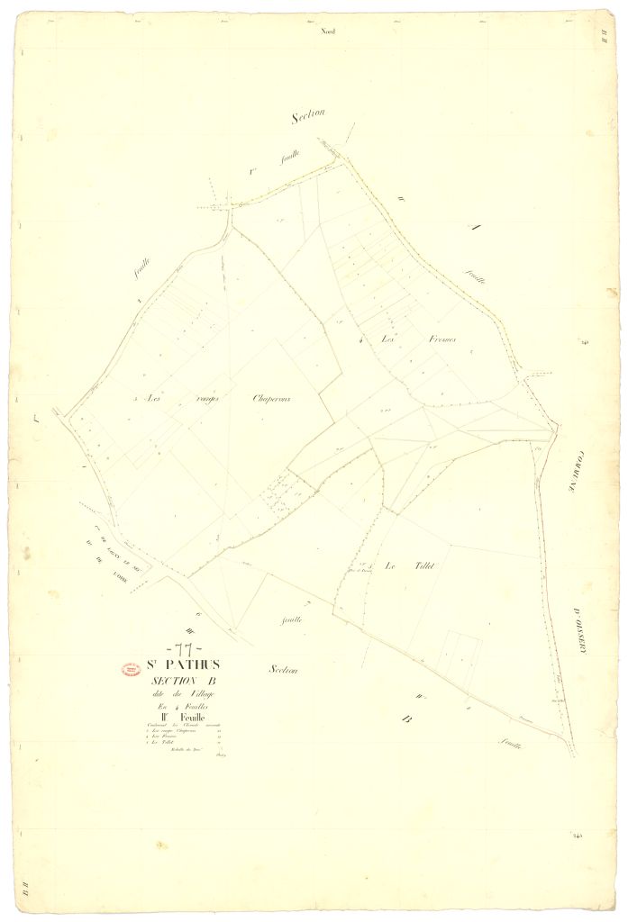 Section B dite du Village, en 4 feuilles, 2eme feuille