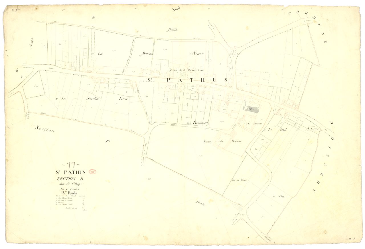 Section B dite du Village, en 4 feuilles, 4eme feuille