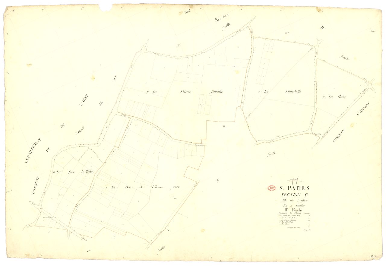 Section C dite de Noefort, en 3 feuilles, 2eme feuille