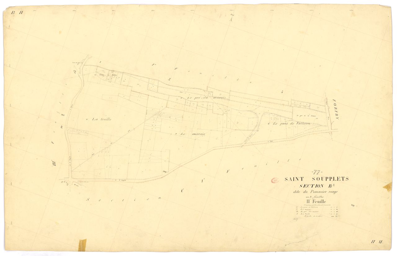 Section B dite du Pommier-Rouge, en 3 feuilles, 2eme feuille