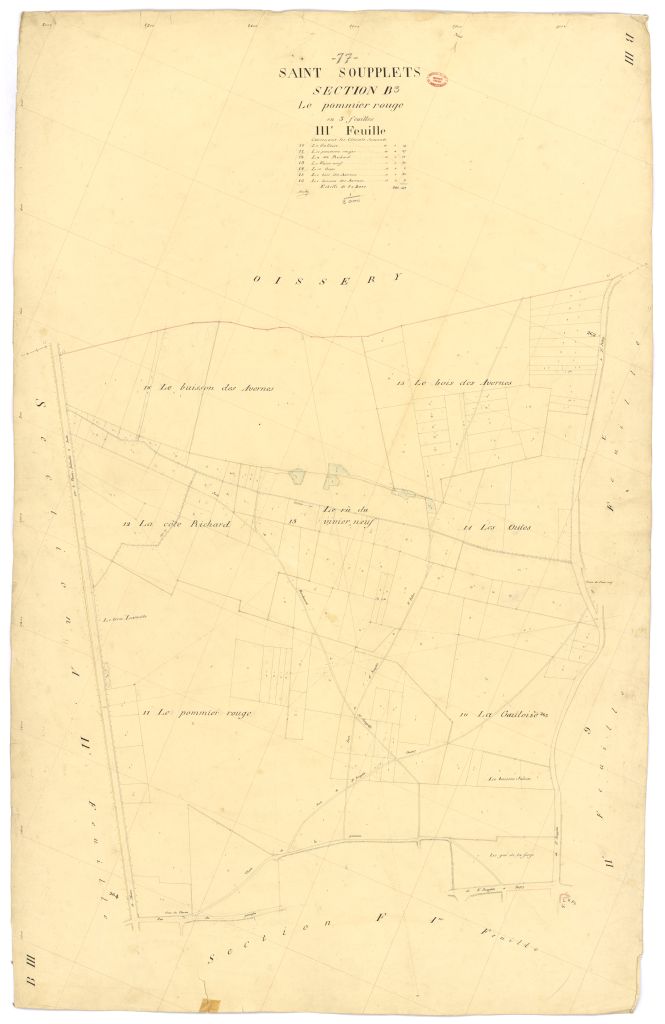 Section B dite du Pommier-Rouge, en 3 feuilles, 3eme feuille