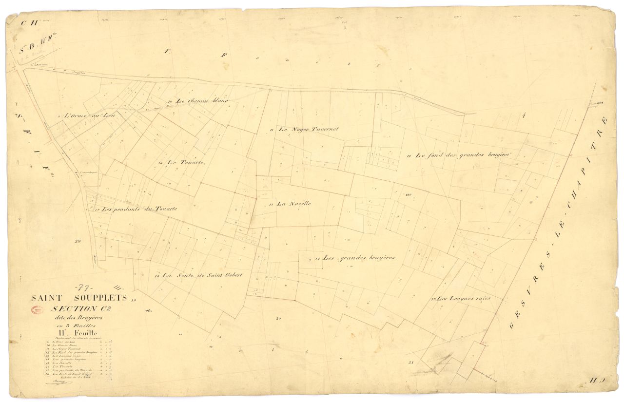 Section C dite des Bruyeres, en 3 feuilles, 2eme feuille
