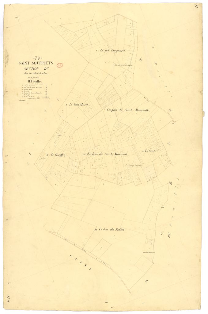 Section D dite du Mont-Boulon, en 5 feuilles, 2eme feuille