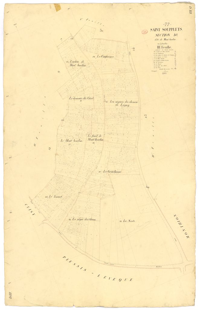 Section D dite du Mont-Boulon, en 5 feuilles, 3eme feuille