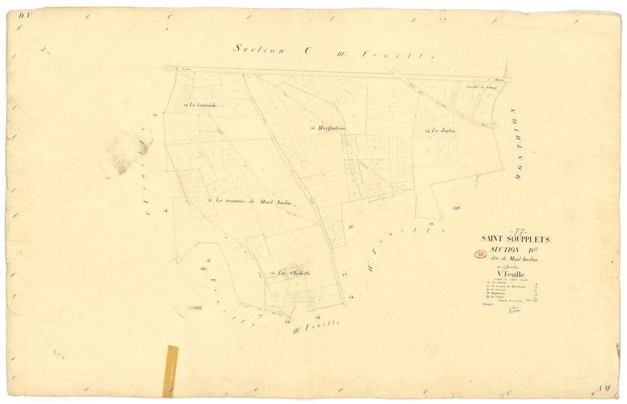 Section D dite du Mont-Boulon, en 5 feuilles, 5eme feuille