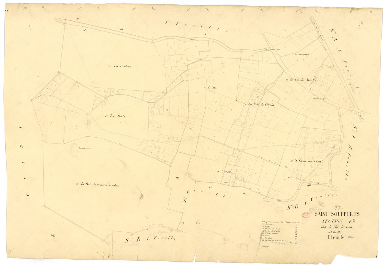 Section E dite du Noir-Buisson, en 3 feuilles, 2eme feuille