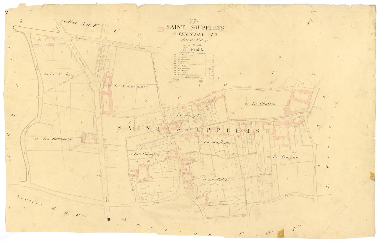 Section F dite du Village, en 2 feuilles, 2eme feuille