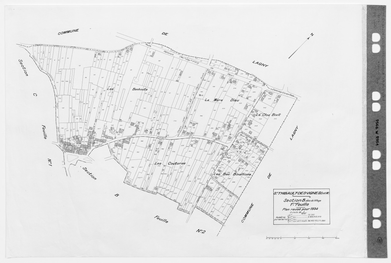 Plans Section B dite du Village, 1ere feuille
