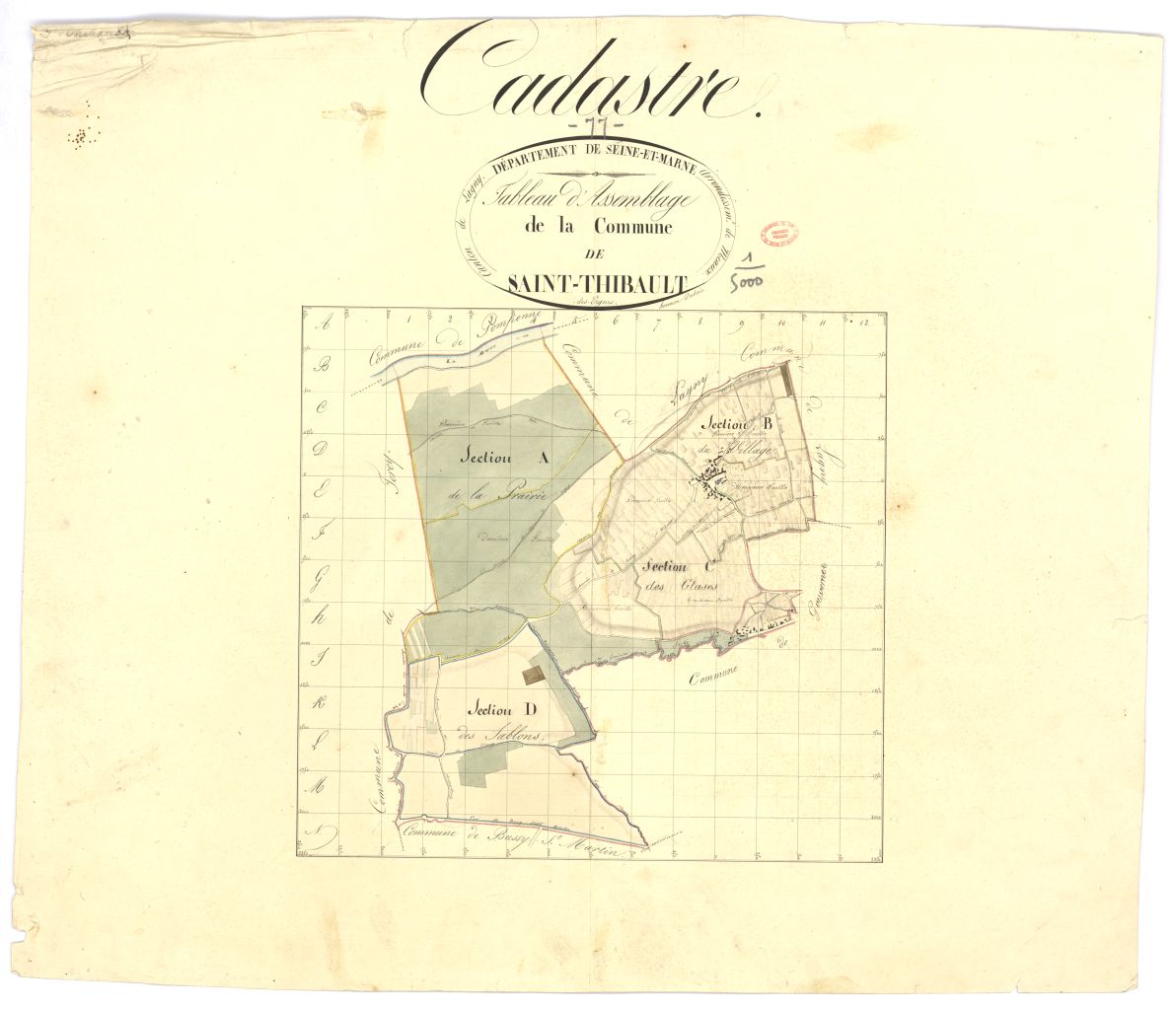 Tableau d'assemblage, 4 sections