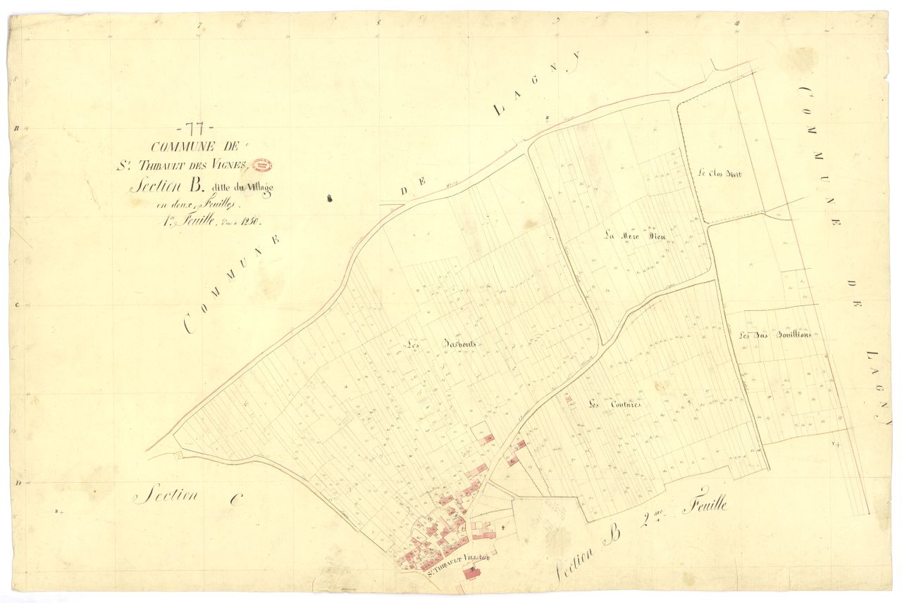 Section B dite du Village, en 2 feuilles, 1ere feuille