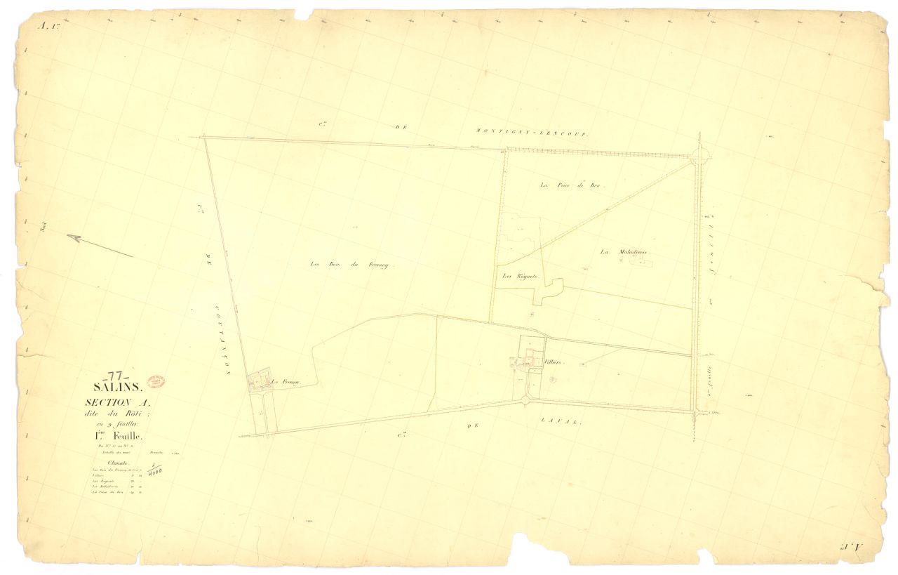 Section A dite du R�ti, en 9 feuilles, 1ere feuille
